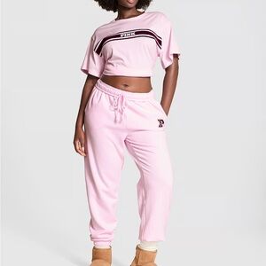 Victoria Secret Pink Ivy Fleece Campus Sweatpants